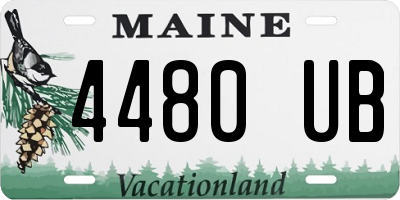 ME license plate 4480UB