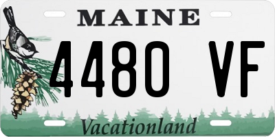 ME license plate 4480VF