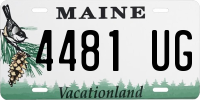 ME license plate 4481UG