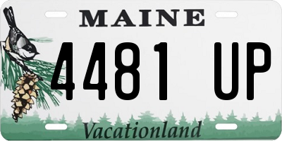 ME license plate 4481UP