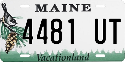 ME license plate 4481UT