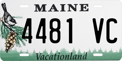 ME license plate 4481VC