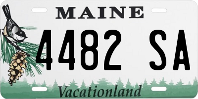 ME license plate 4482SA