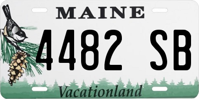 ME license plate 4482SB