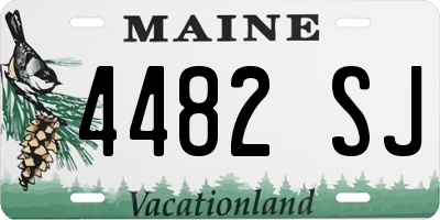 ME license plate 4482SJ