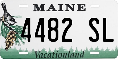 ME license plate 4482SL