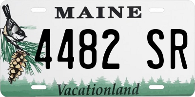 ME license plate 4482SR