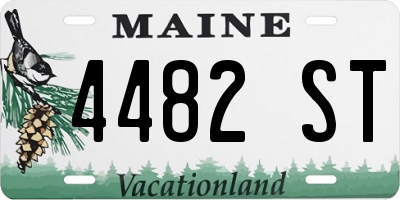 ME license plate 4482ST