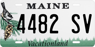 ME license plate 4482SV