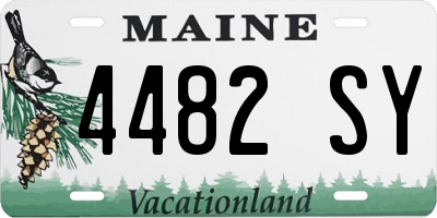 ME license plate 4482SY