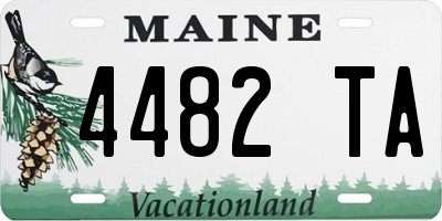 ME license plate 4482TA