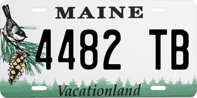 ME license plate 4482TB
