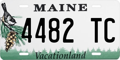 ME license plate 4482TC