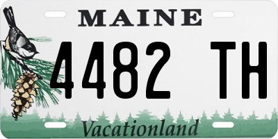 ME license plate 4482TH