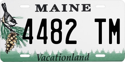 ME license plate 4482TM