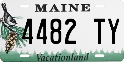 ME license plate 4482TY