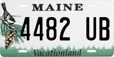 ME license plate 4482UB