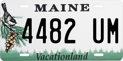 ME license plate 4482UM