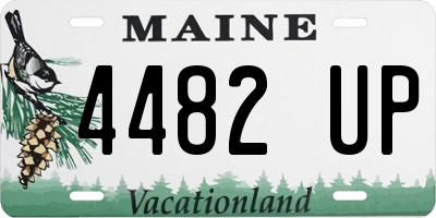 ME license plate 4482UP