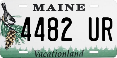 ME license plate 4482UR