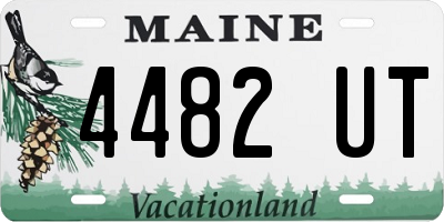 ME license plate 4482UT