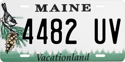 ME license plate 4482UV