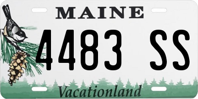 ME license plate 4483SS