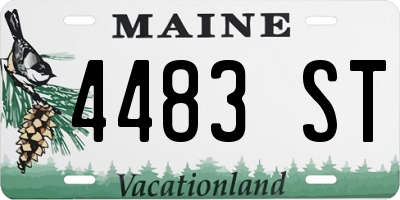 ME license plate 4483ST