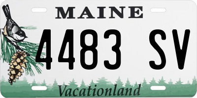 ME license plate 4483SV