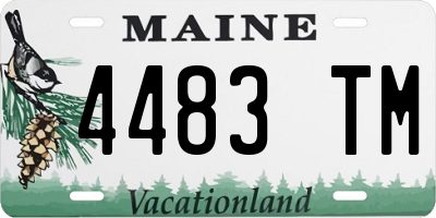 ME license plate 4483TM