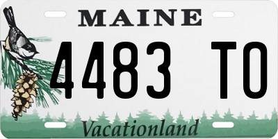 ME license plate 4483TO