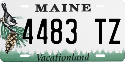 ME license plate 4483TZ