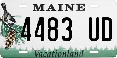 ME license plate 4483UD