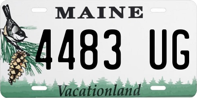 ME license plate 4483UG