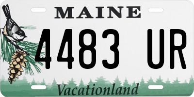 ME license plate 4483UR