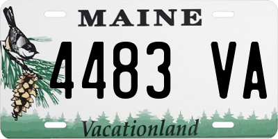 ME license plate 4483VA