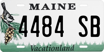 ME license plate 4484SB