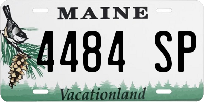 ME license plate 4484SP