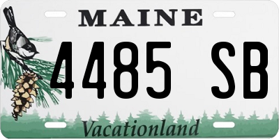 ME license plate 4485SB