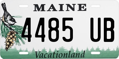 ME license plate 4485UB
