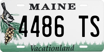 ME license plate 4486TS