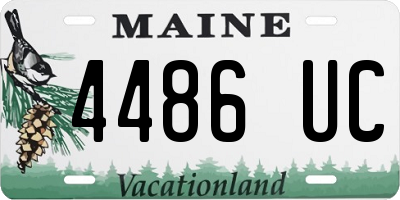 ME license plate 4486UC