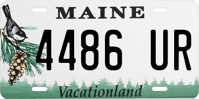 ME license plate 4486UR