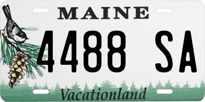 ME license plate 4488SA