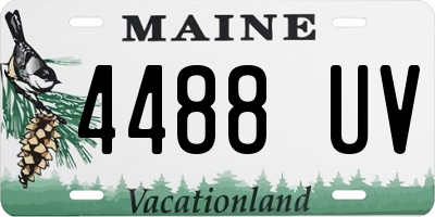 ME license plate 4488UV