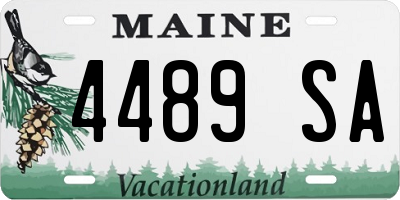 ME license plate 4489SA