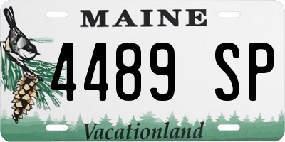 ME license plate 4489SP