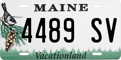 ME license plate 4489SV