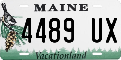 ME license plate 4489UX