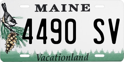 ME license plate 4490SV